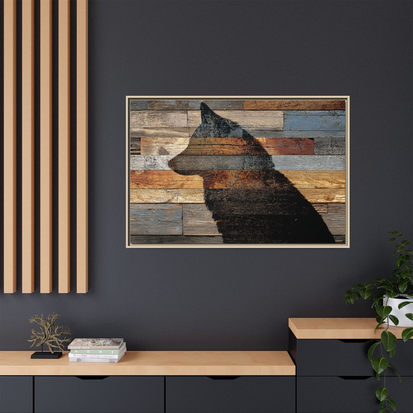 Rustic Wolf Silhouette Wall Art | Nature Inspired Decor