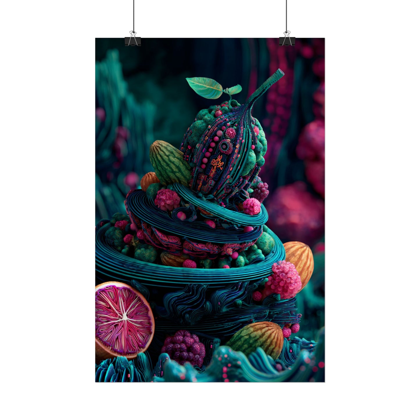 Surreal Fruit Fantasy Art - Vibrant Digital Design