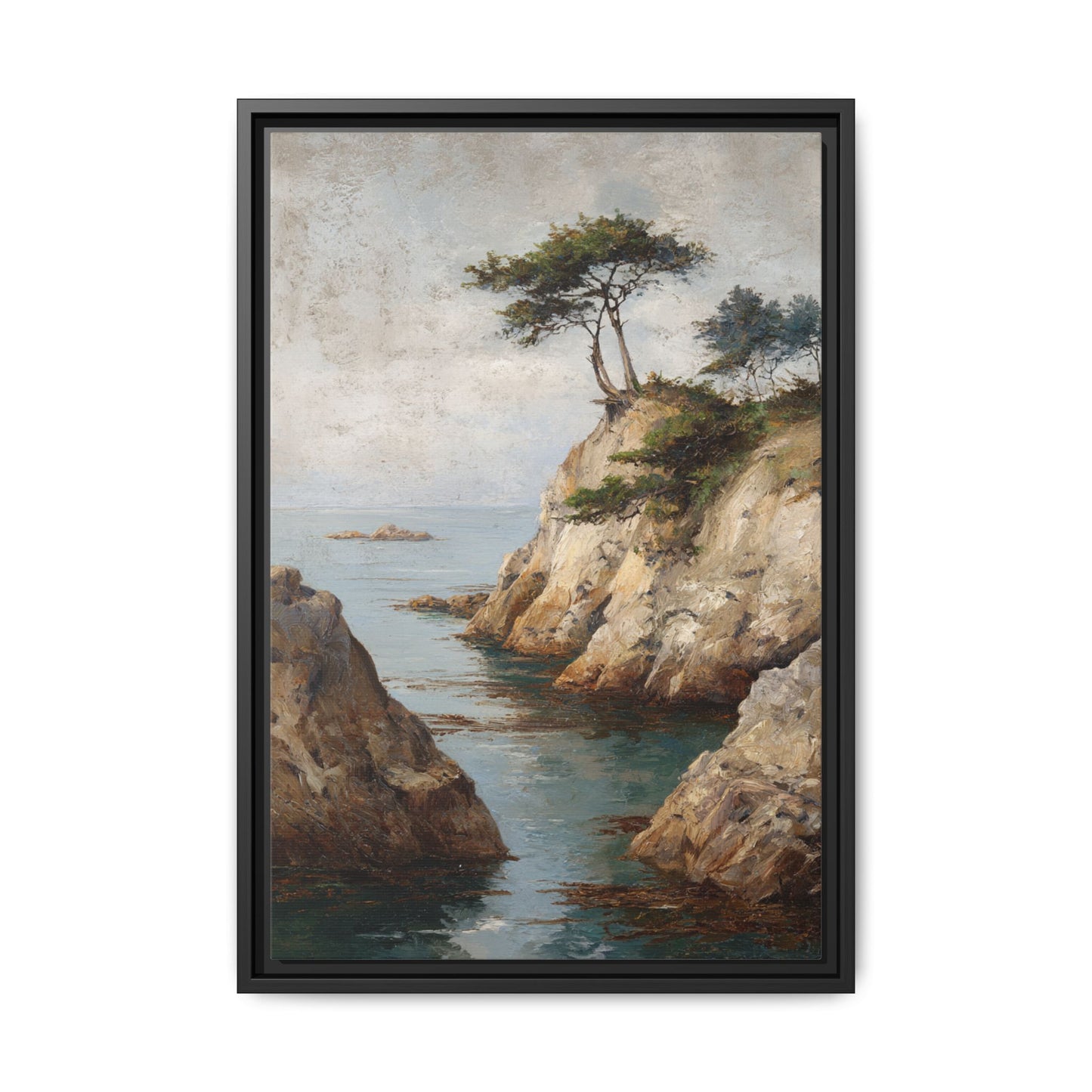 Serene Seaside Landscape Art - Tranquil Coastal Decor