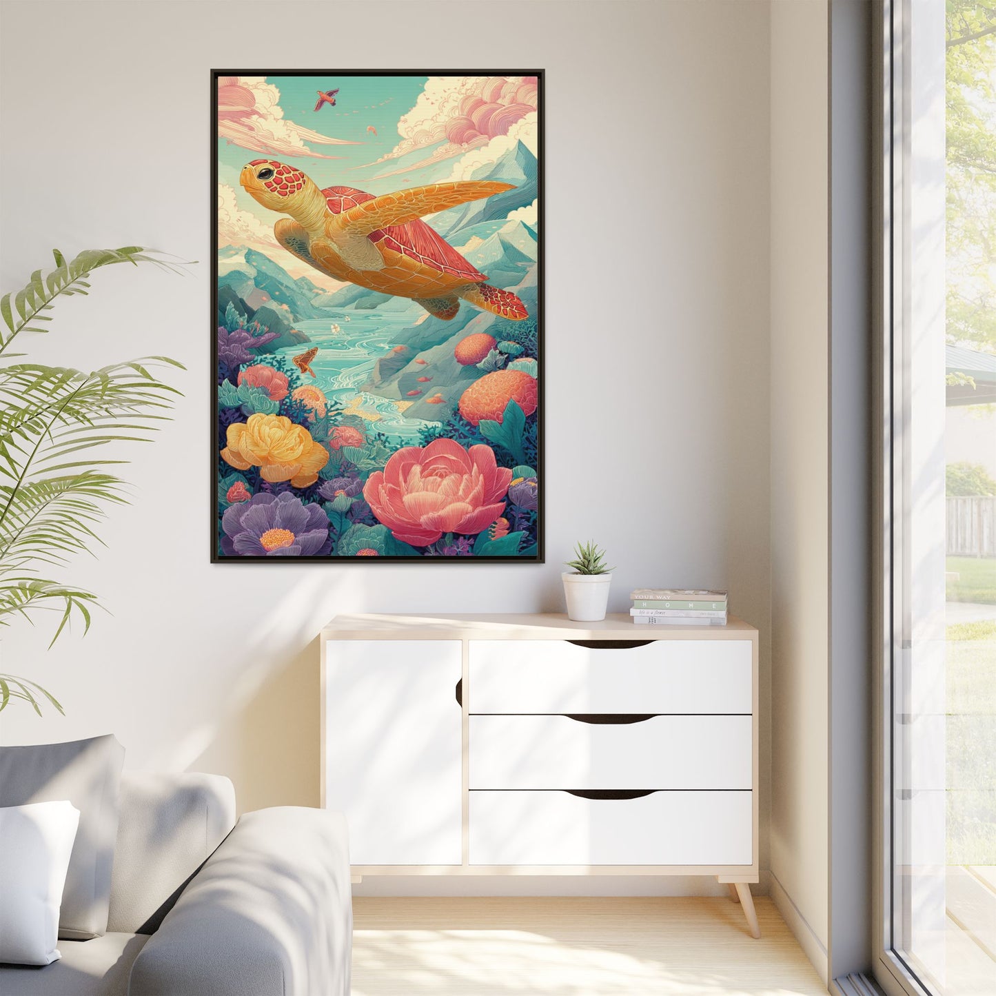 Vibrant Turtle Art | Whimsical Nature Illustration