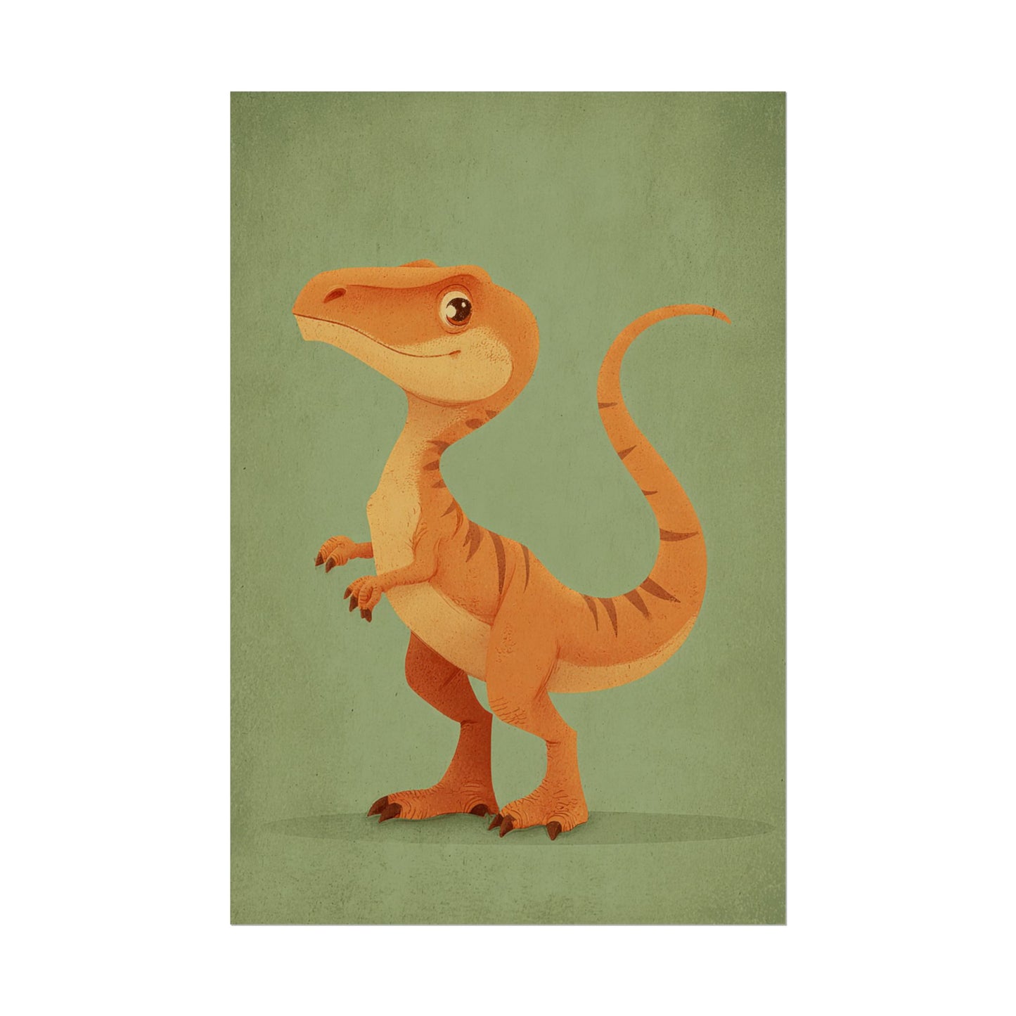 Whimsical Dinosaur Illustration Art for Kids' Rooms