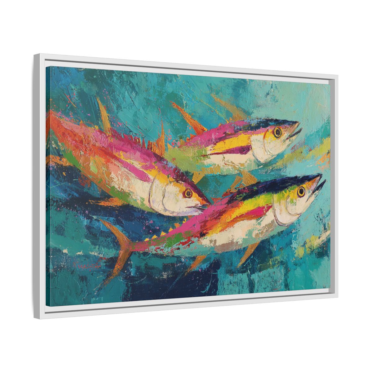 Colorful Fish Underwater Scene Art - Vibrant Coastal Decor
