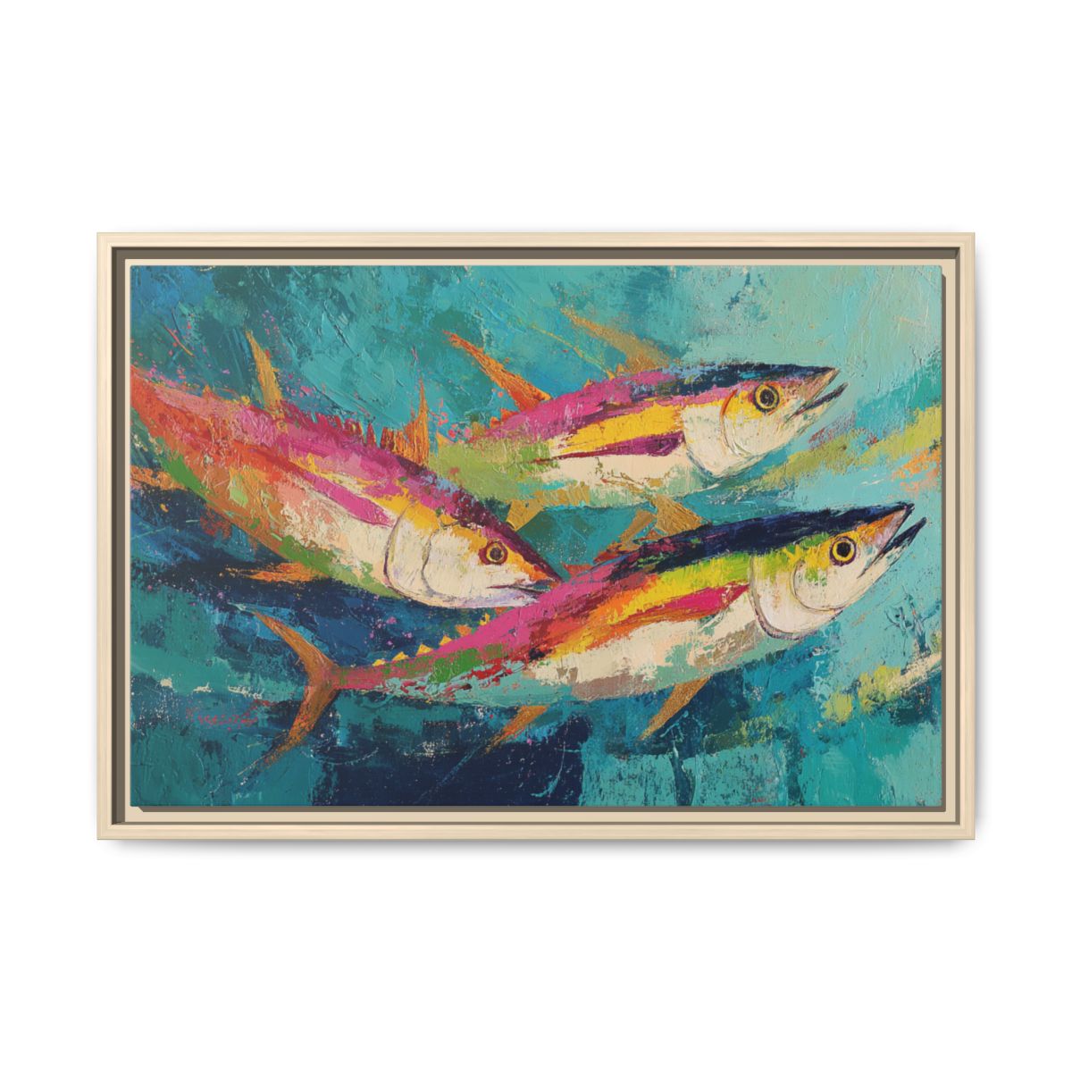 Colorful Fish Underwater Scene Art - Vibrant Coastal Decor