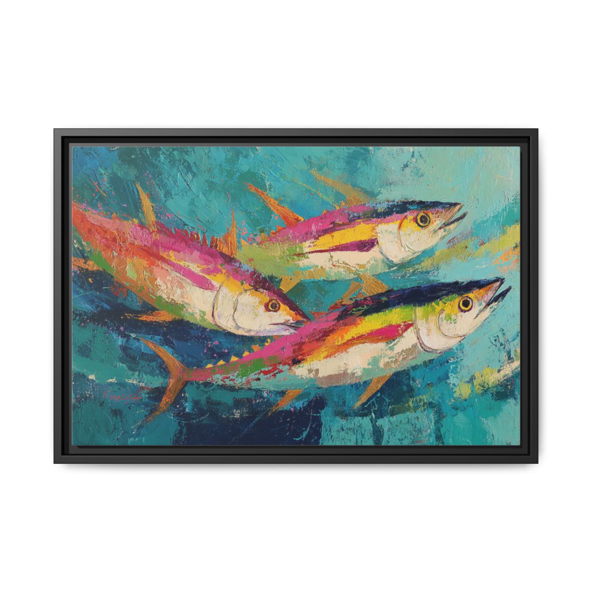 Colorful Fish Underwater Scene Art - Vibrant Coastal Decor