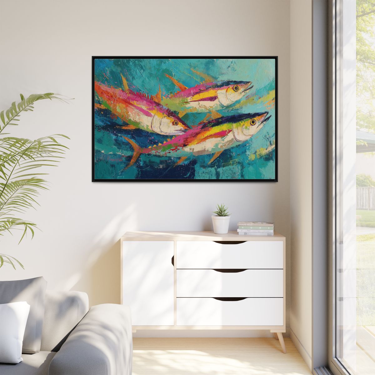 Colorful Fish Underwater Scene Art - Vibrant Coastal Decor