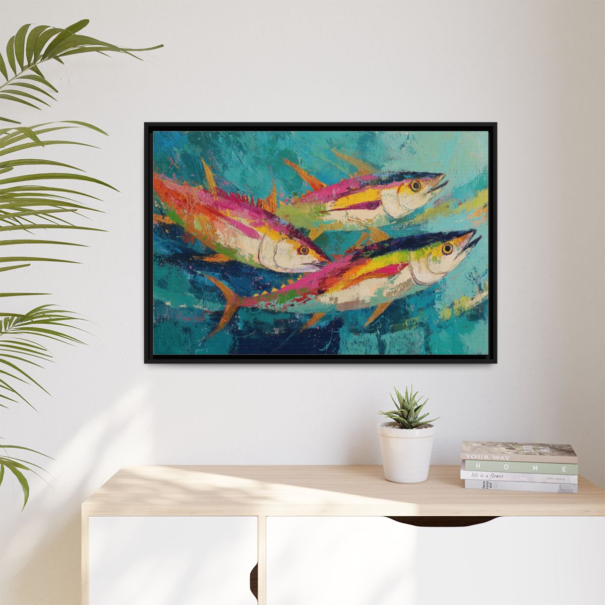 Colorful Fish Underwater Scene Art - Vibrant Coastal Decor