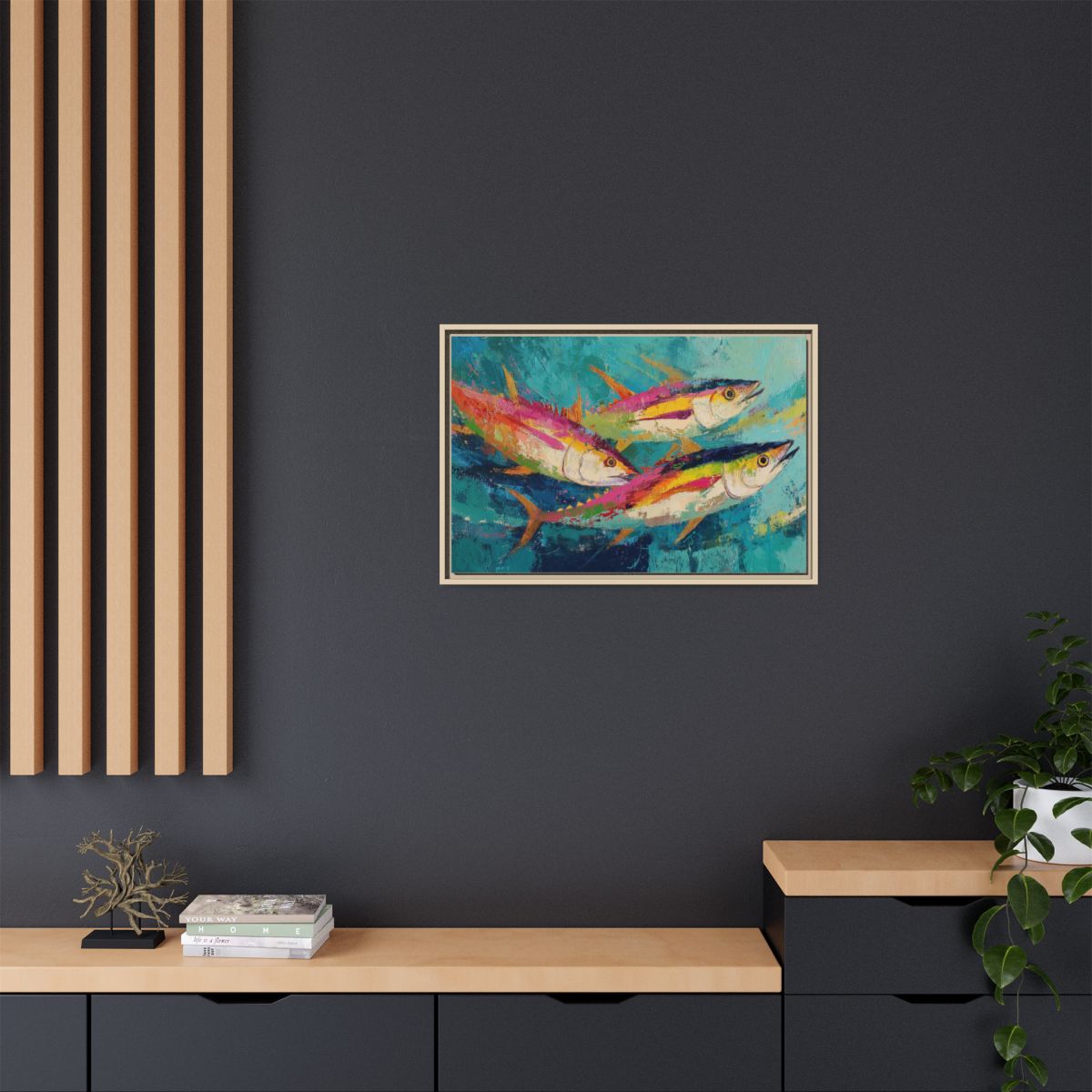 Colorful Fish Underwater Scene Art - Vibrant Coastal Decor