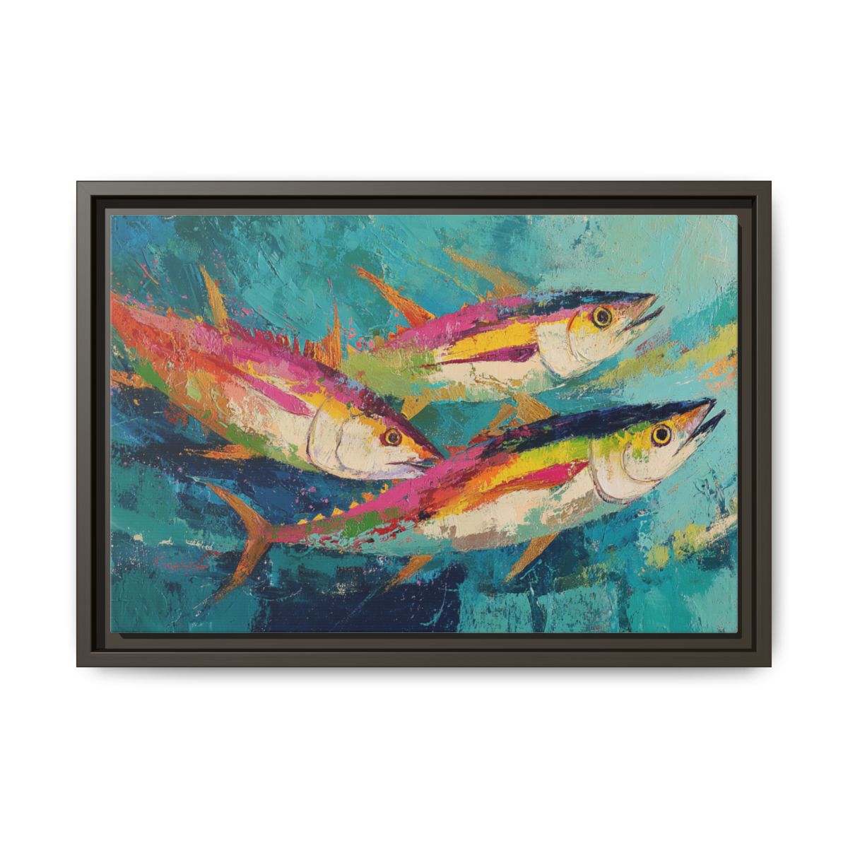 Colorful Fish Underwater Scene Art - Vibrant Coastal Decor