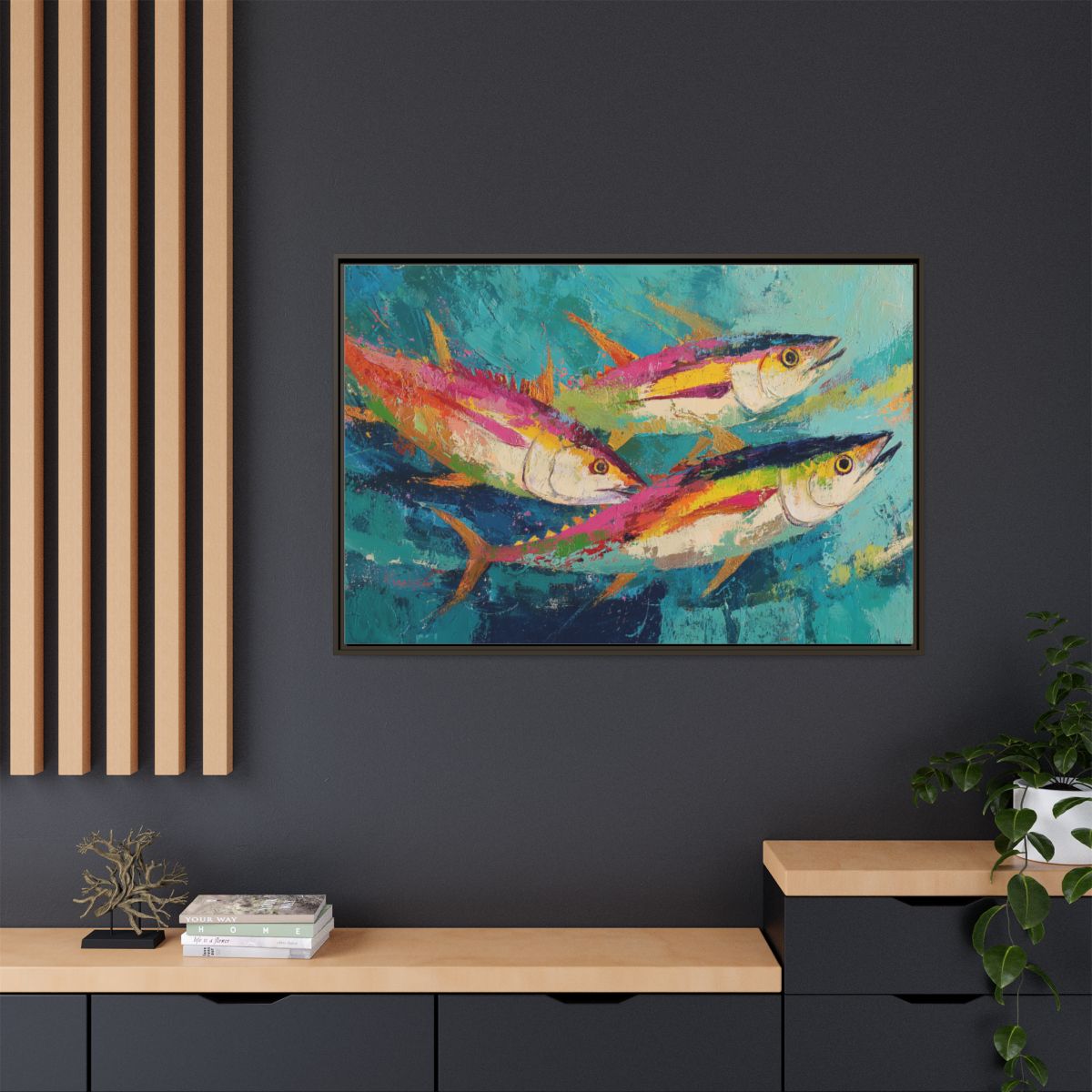 Colorful Fish Underwater Scene Art - Vibrant Coastal Decor