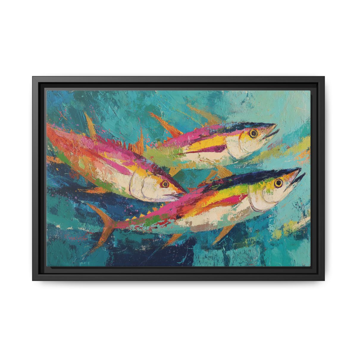Colorful Fish Underwater Scene Art - Vibrant Coastal Decor