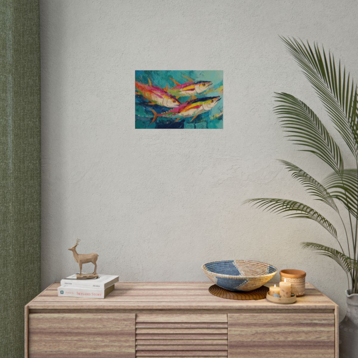 Colorful Fish Underwater Scene Art - Vibrant Coastal Decor