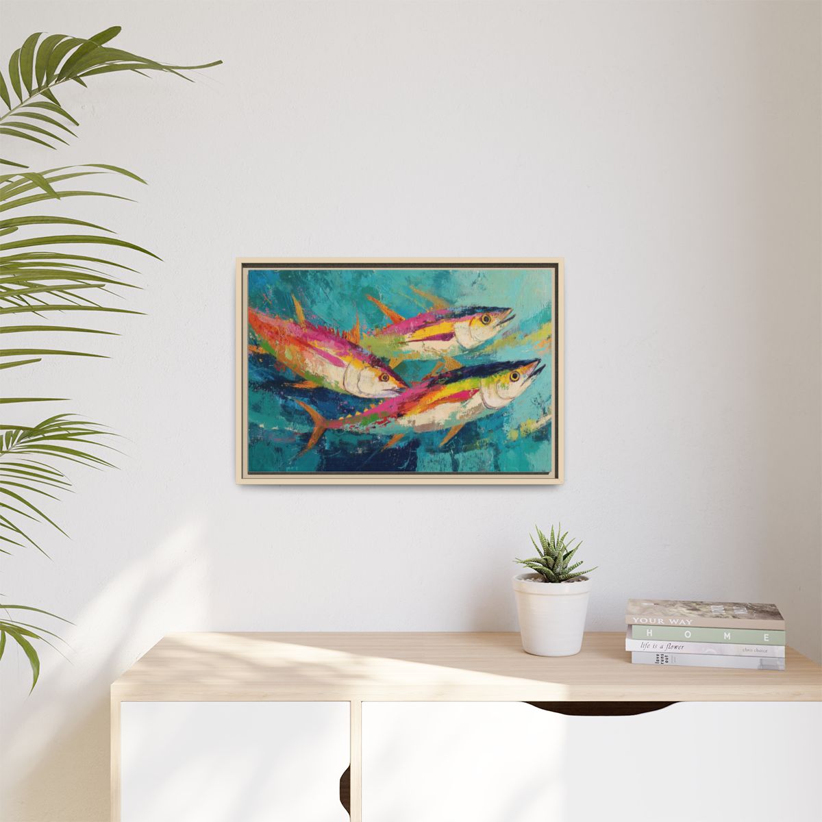 Colorful Fish Underwater Scene Art - Vibrant Coastal Decor