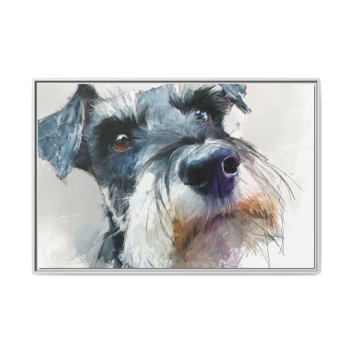 Copy of Miniature Schnauzer Canvas Print – Watercolor Dog Wall Art