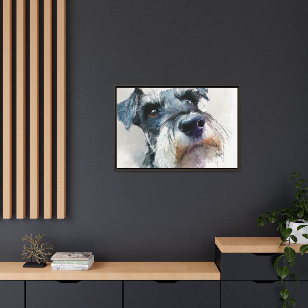 Copy of Miniature Schnauzer Canvas Print – Watercolor Dog Wall Art