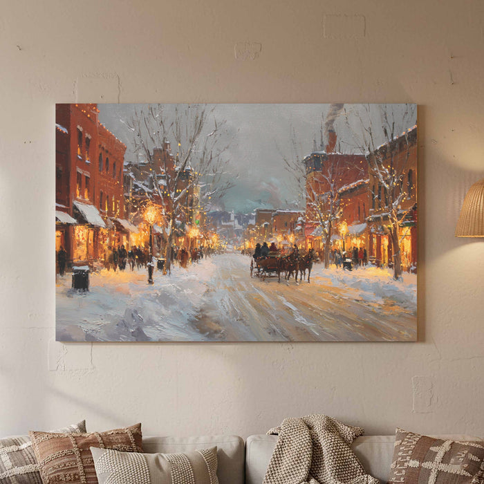 Winter Main Street Canvas Print — product image 1