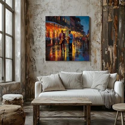 Jazz Musicians Canvas Wall Art – styled room view 6