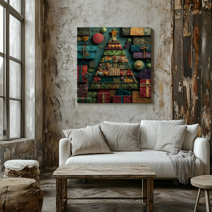 Christmas Tree Wall Art – styled room view 6