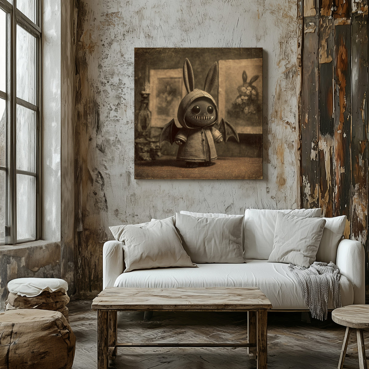 Gothic Monster Art Print – styled room view 7