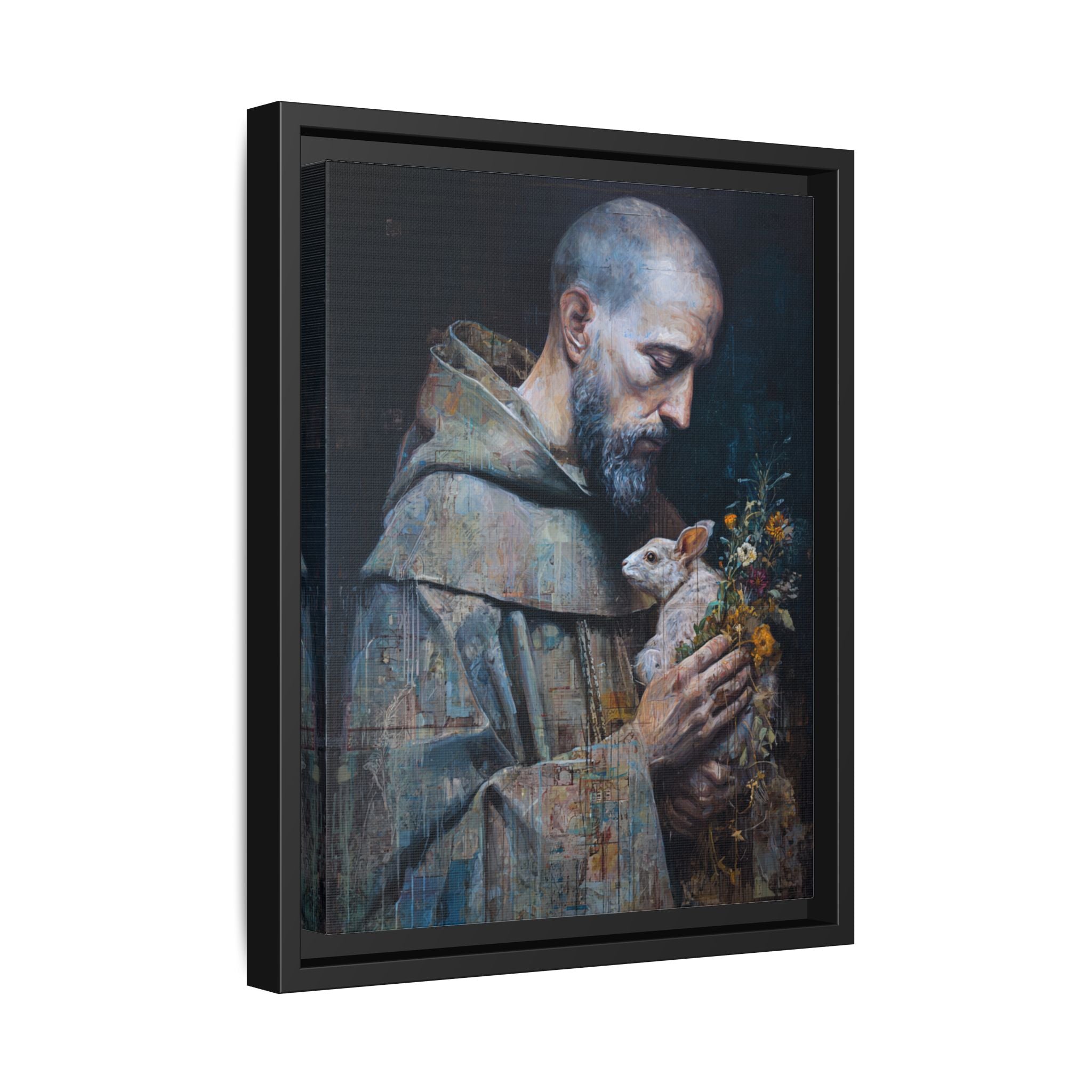 Saint Francis and Rabbit Artwork - Nature Inspired Wall Art
