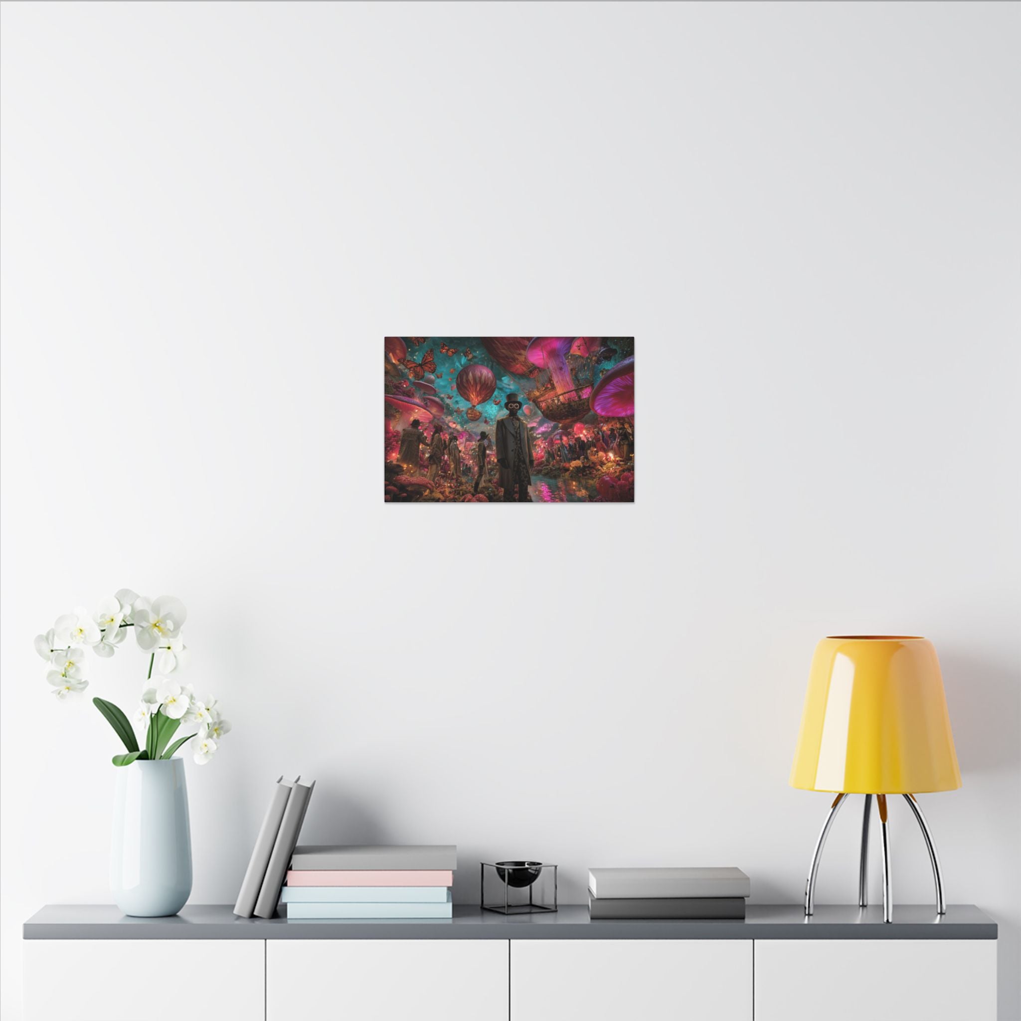 Whimsical Hot Air Balloon Fantasy Artwork | Surreal Landscape