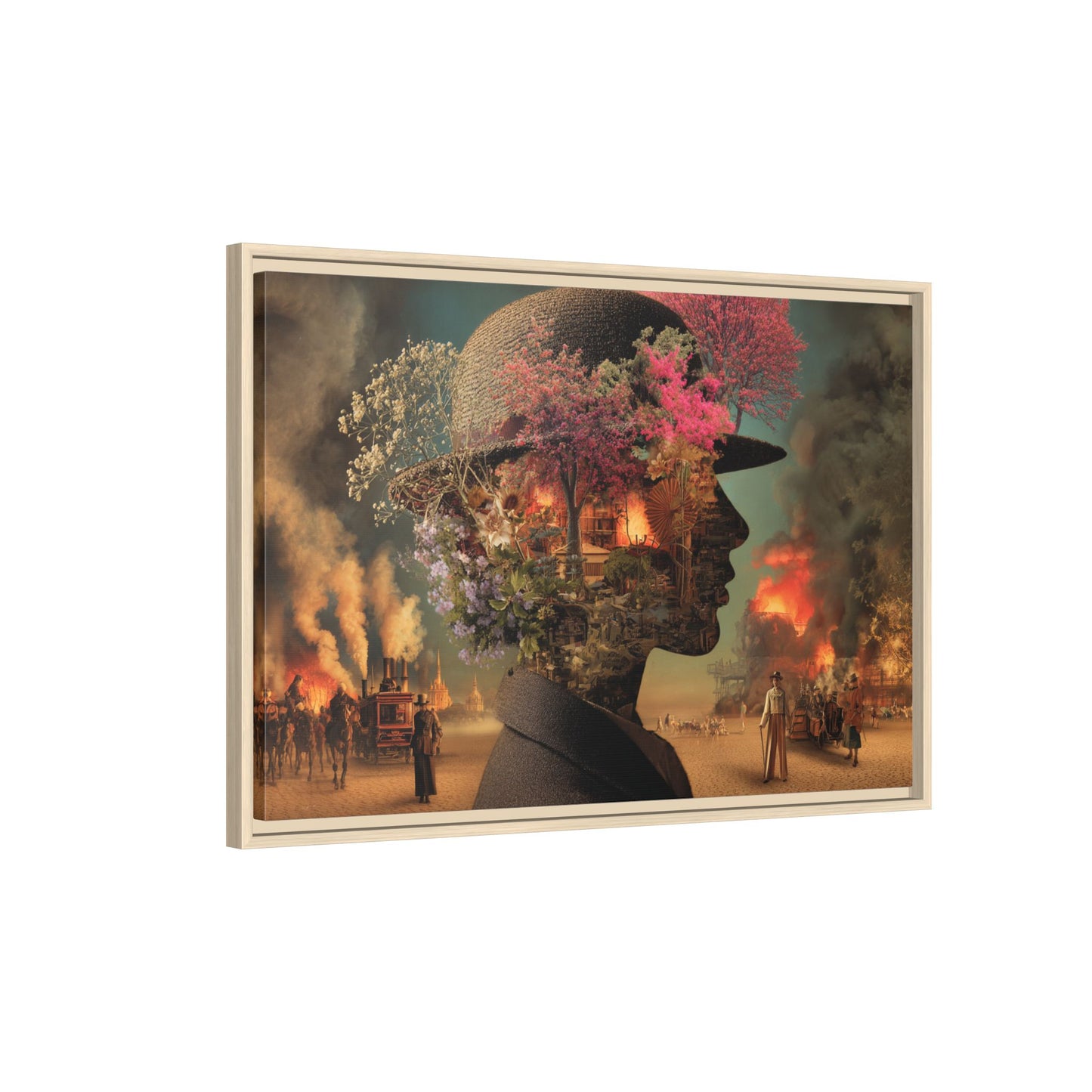 Whimsical Floral Silhouette Art Print | Living Room Décor
