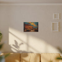 Autumn Festival Night Scene - Colorful Impressionist Art
