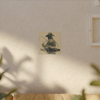 Lone Cowboy Silhouette Art - Vintage Western Charm
