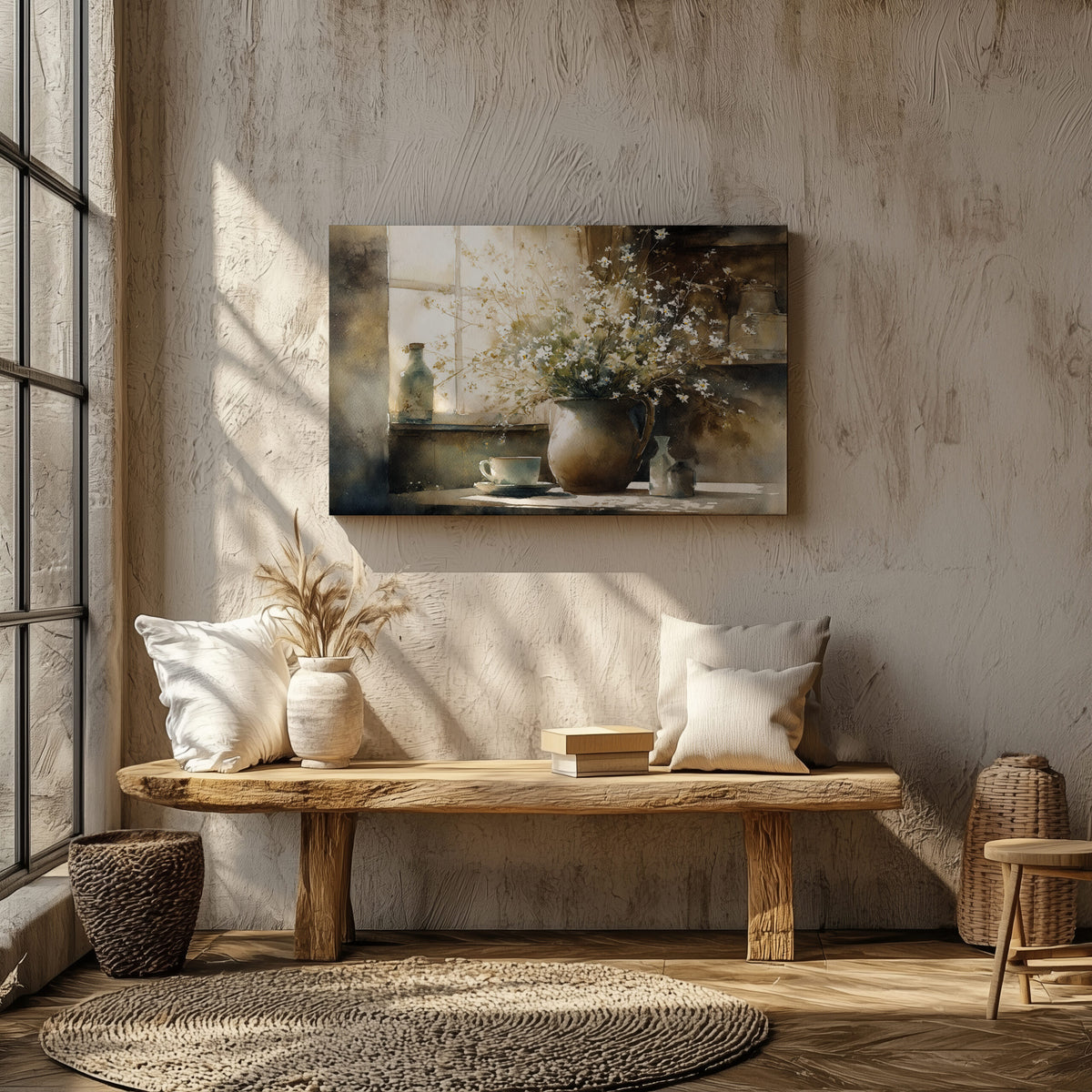 Watercolor Still Life Print – styled room view 6