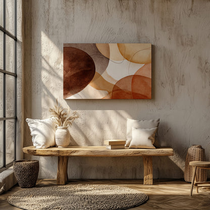Abstract Watercolor Canvas Print – styled room view 5