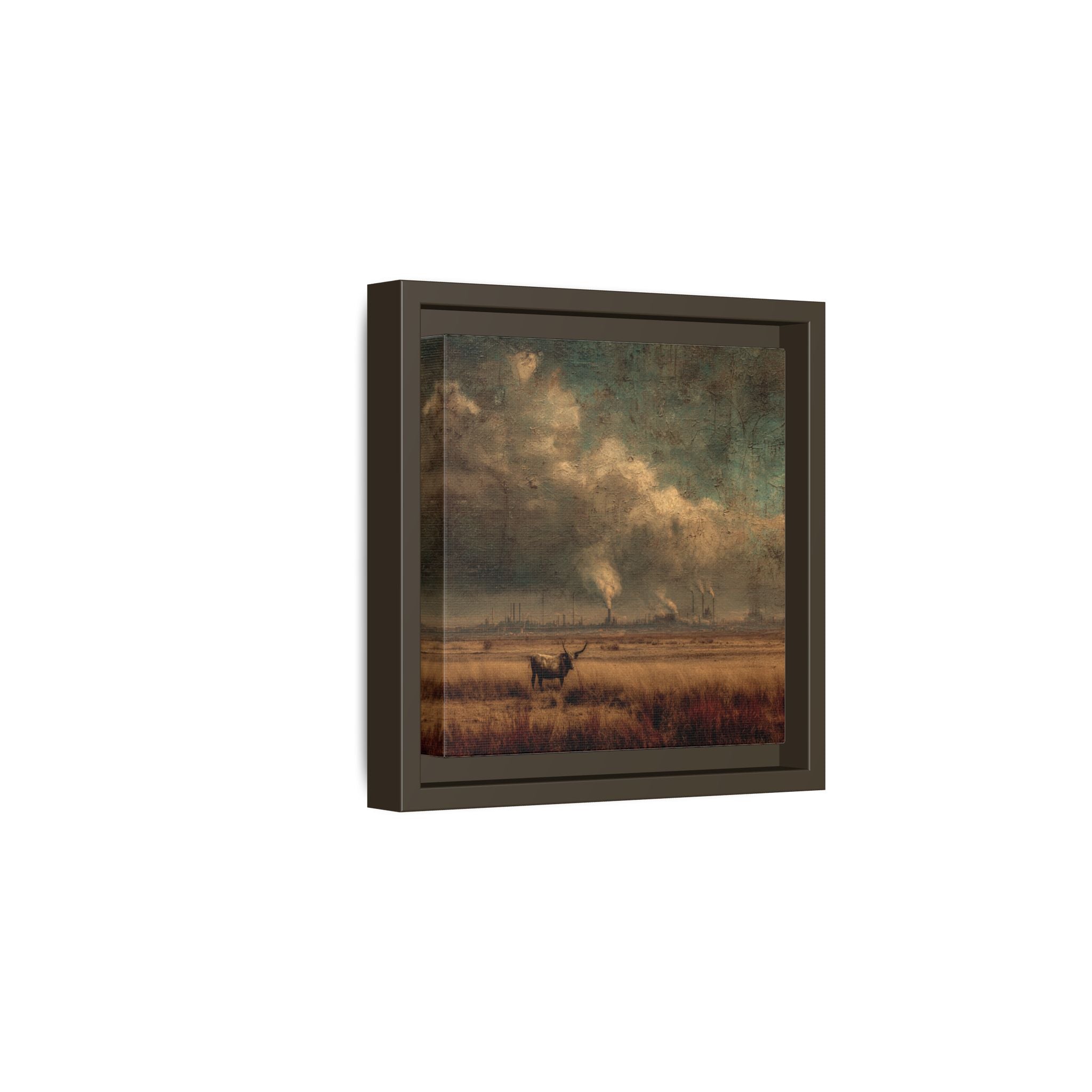 Cattle in Industrial Landscape | Vintage Style Art Print