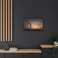 Rustic Cross Wall Art with Draped Fabric | Inspirational Decor