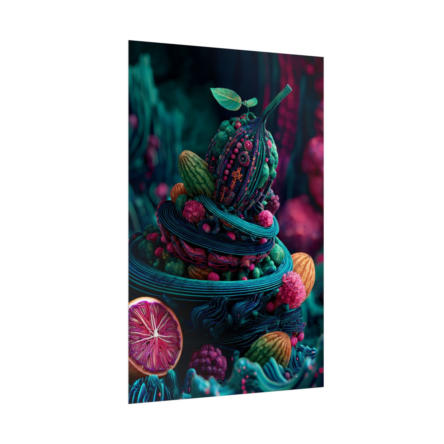 Surreal Fruit Fantasy Art - Vibrant Digital Design