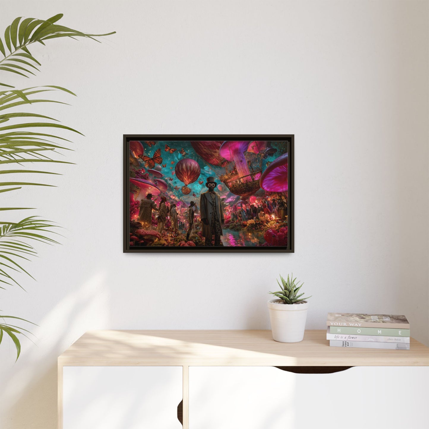 Whimsical Hot Air Balloon Fantasy Artwork | Surreal Landscape