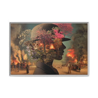 Whimsical Floral Silhouette Art Print | Living Room Décor