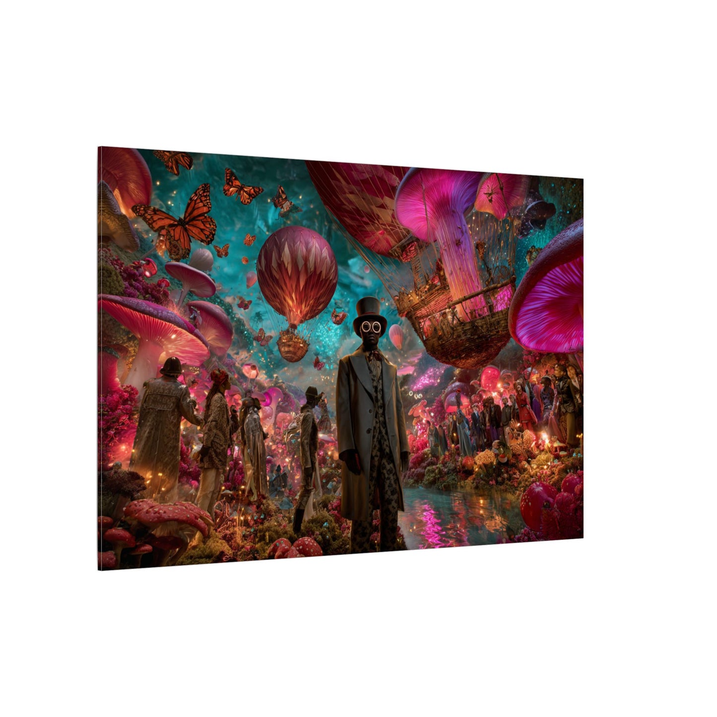 Whimsical Hot Air Balloon Fantasy Artwork | Surreal Landscape