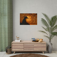 Serene Silhouette of Contemplation | Asian-Inspired Artwork