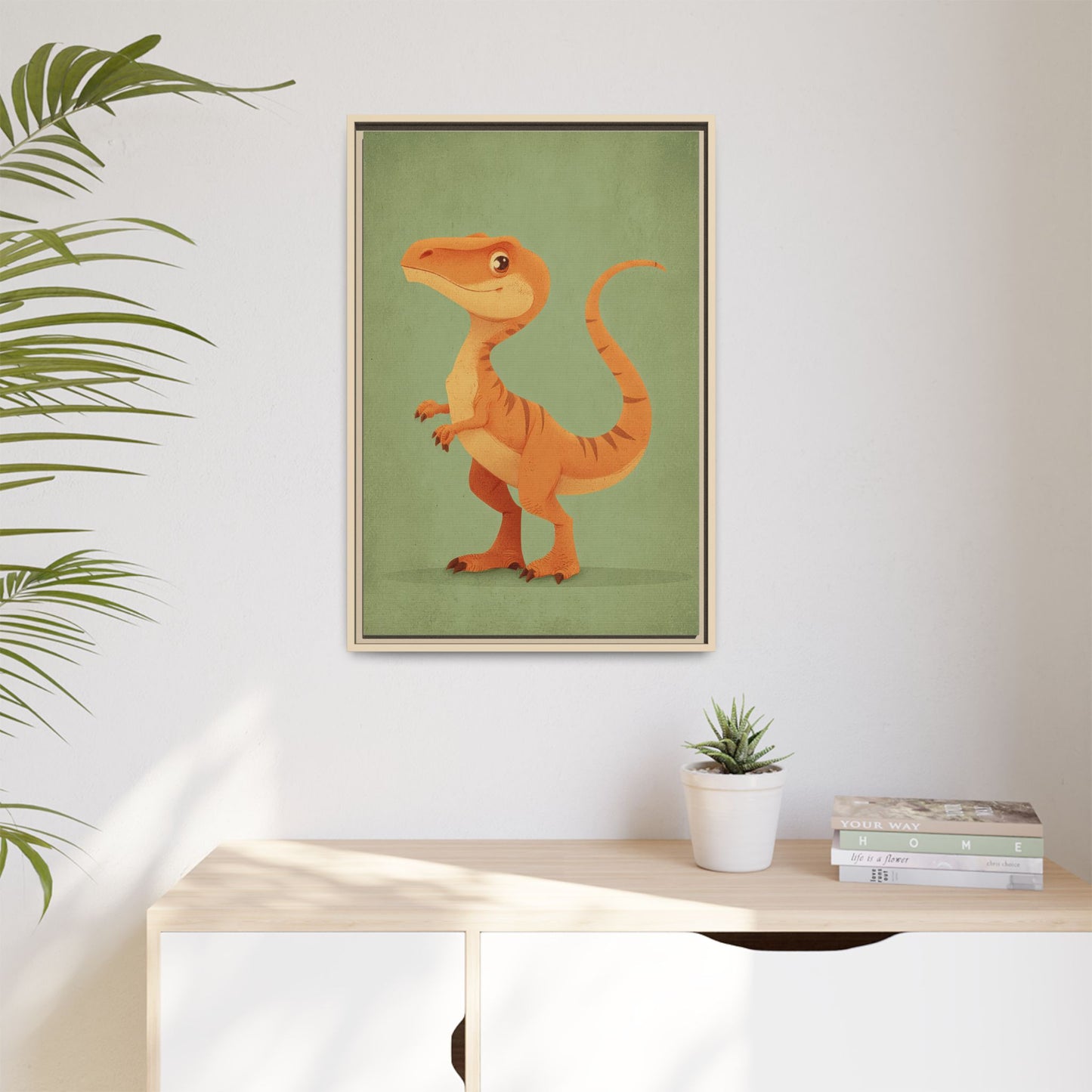 Whimsical Dinosaur Illustration Art for Kids' Rooms