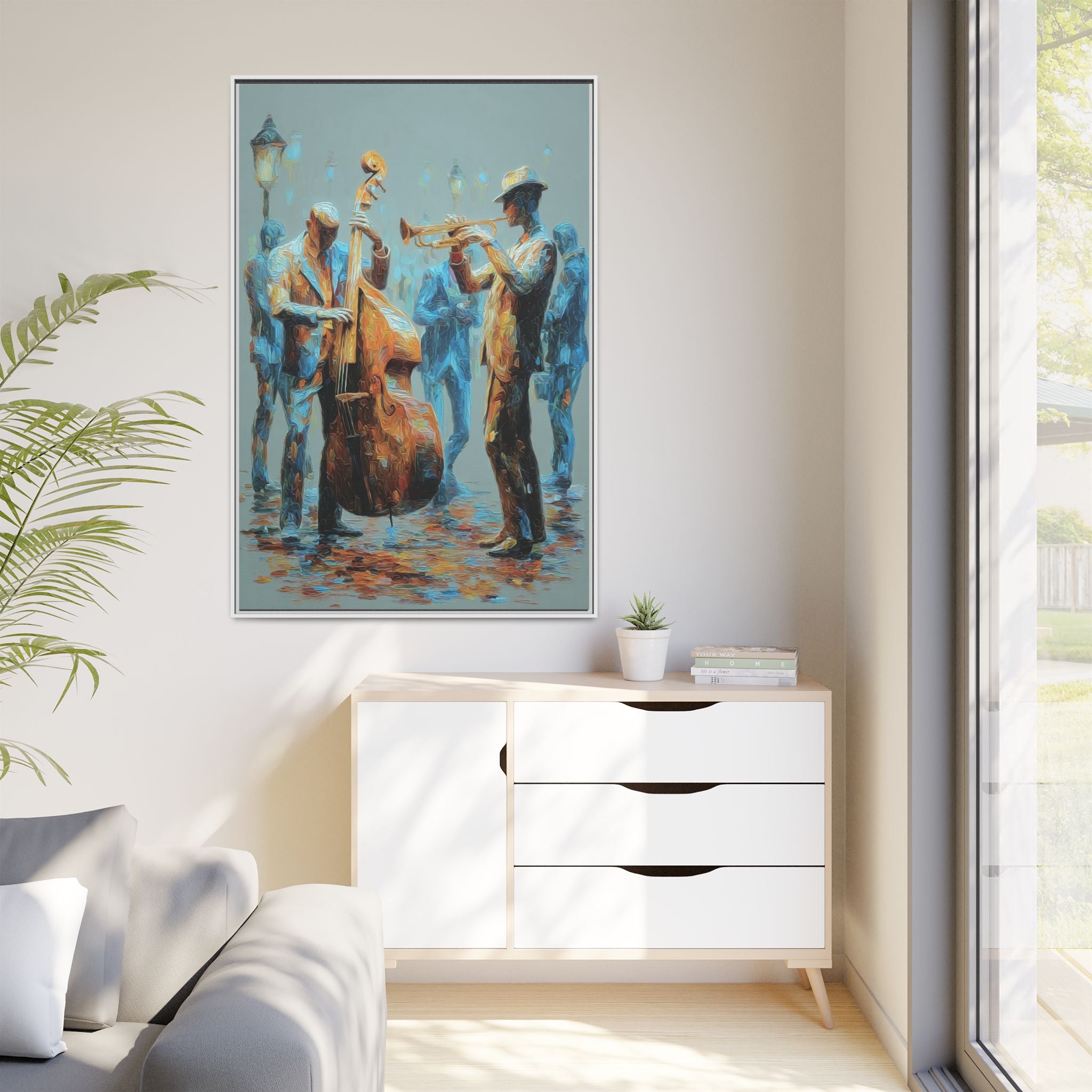 Colorful Jazz Musicians Art for Music Enthusiasts