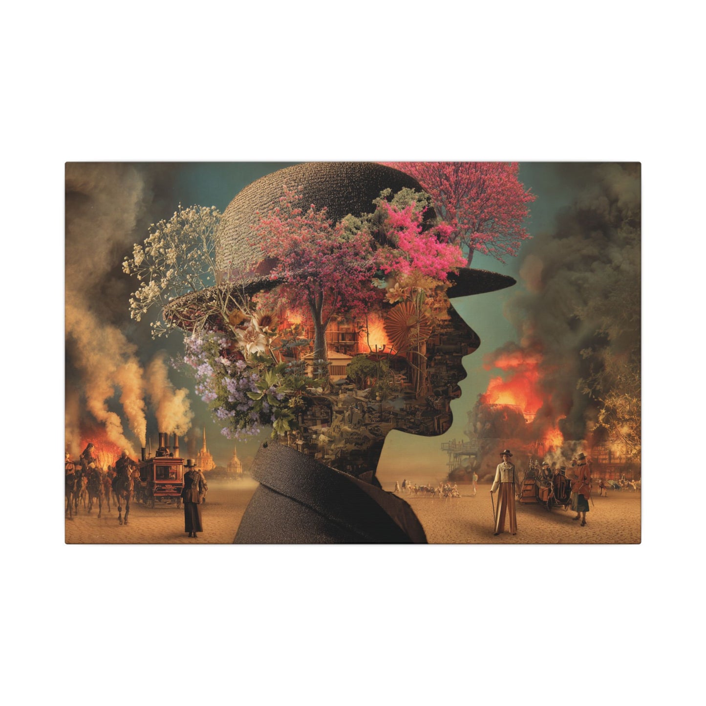 Surreal Botanical Portrait Art | Unique Digital Illustration