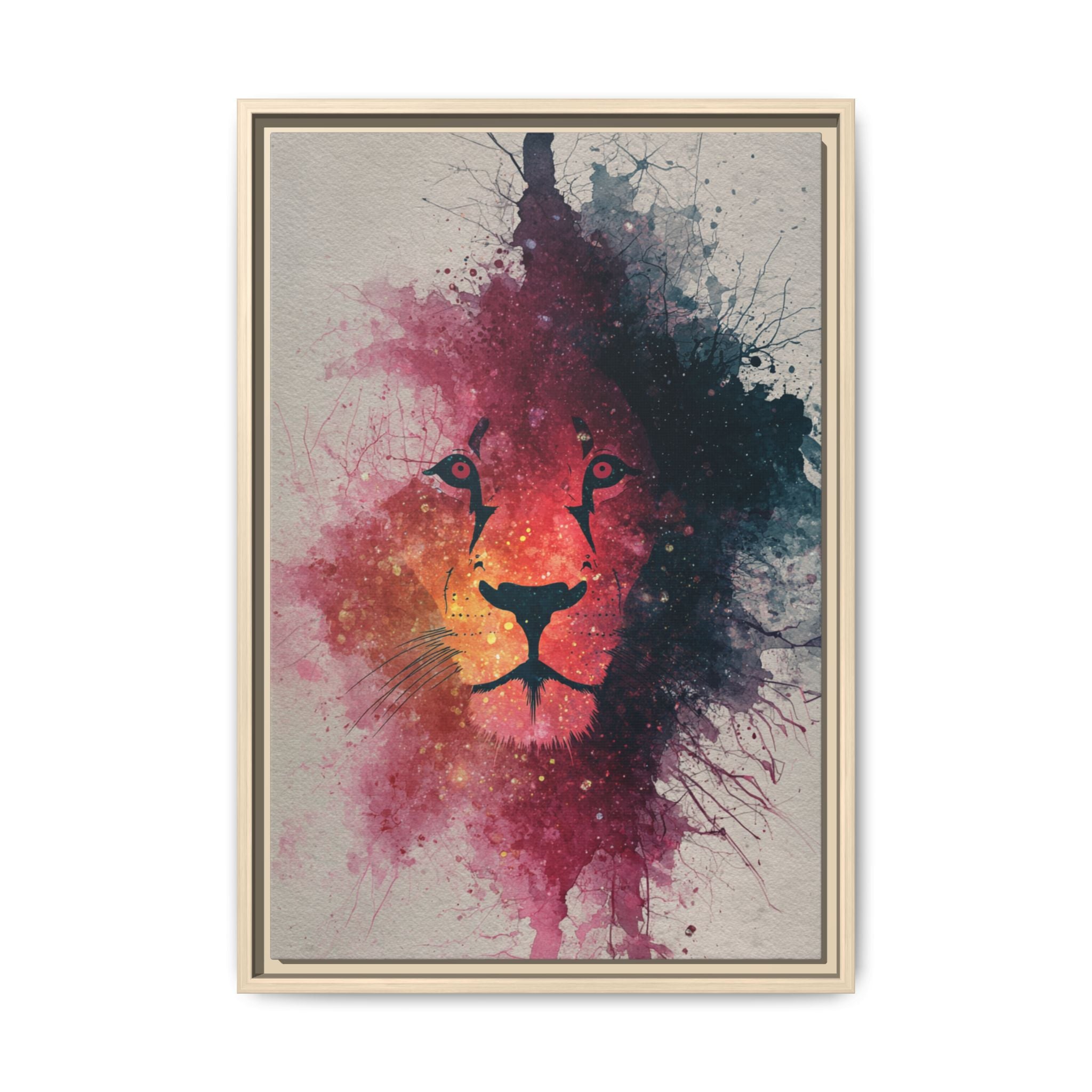 Majestic Lion Watercolor Art | Vibrant Animal Portrait