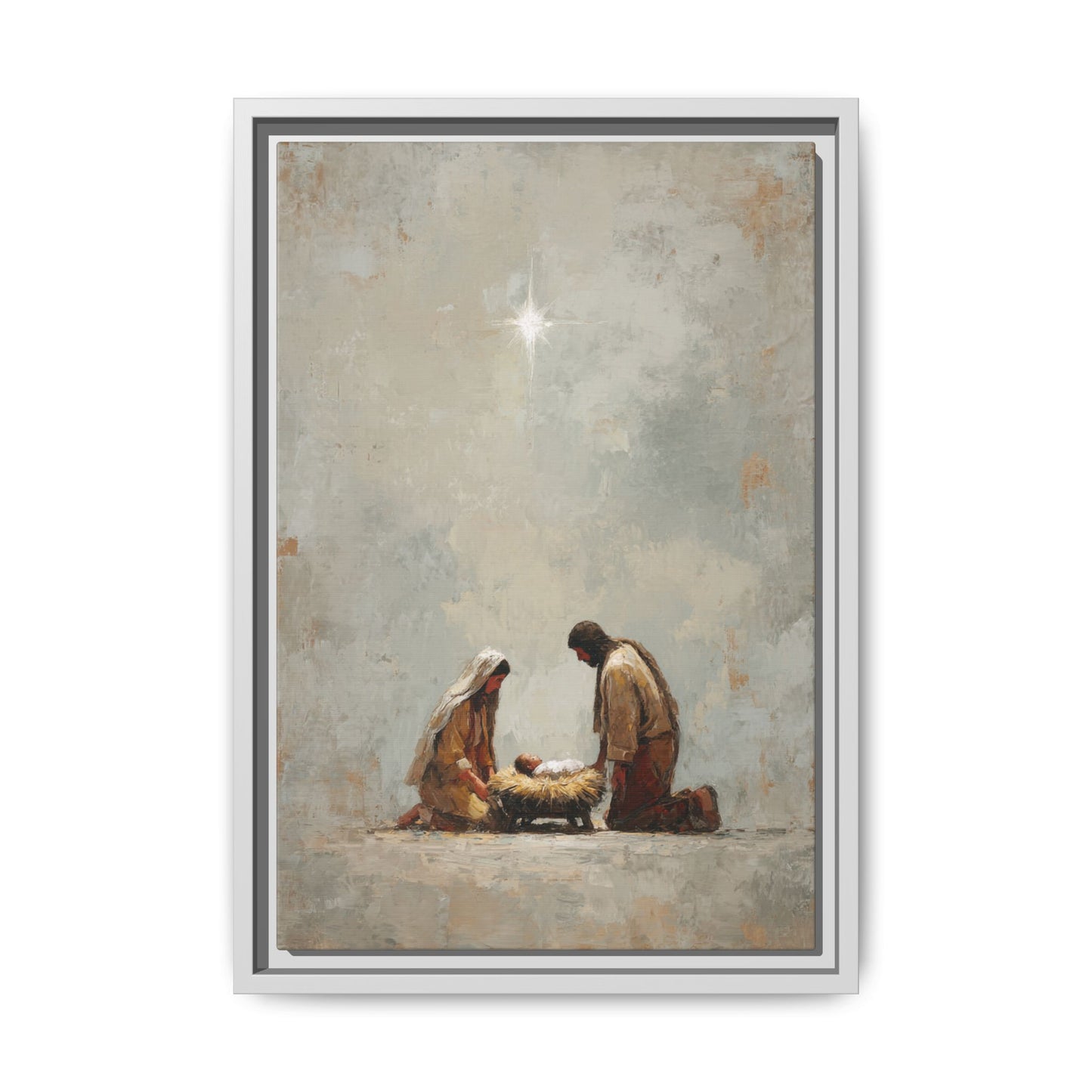 Nativity Scene Art Print - Warm Family Vibes