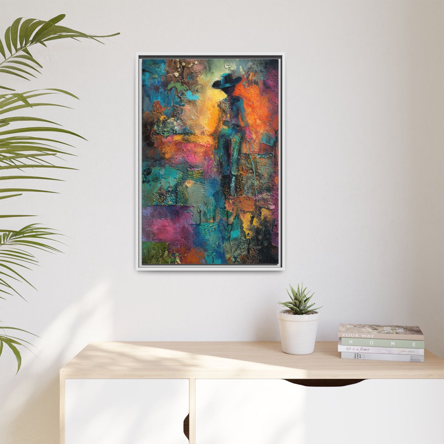 Abstract Cowgirl Art | Colorful Canvas Artwork