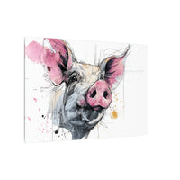 Whimsical Pig Art Print - Playful Farmhouse Decor