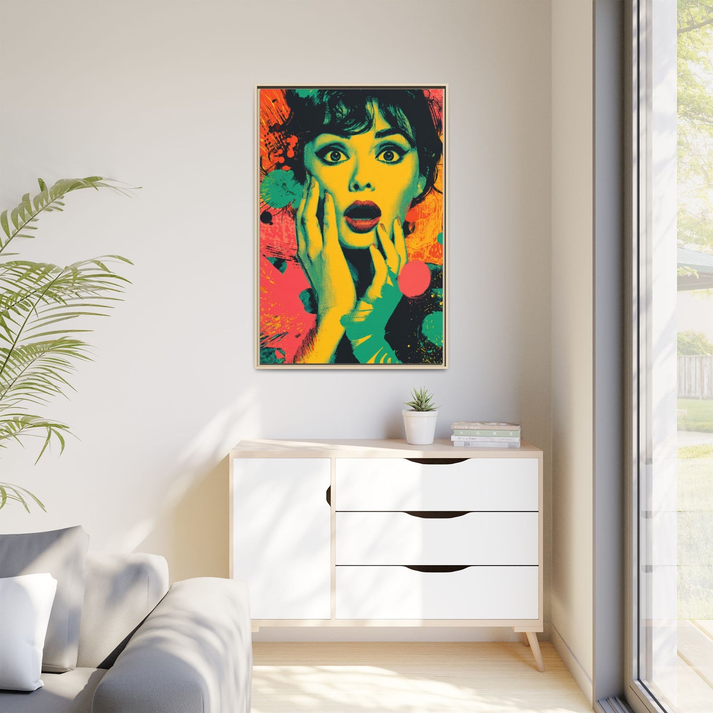 Surreal Pop Art Woman – Vibrant Modern Wall Art