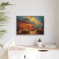 Autumn Festival Night Scene - Colorful Impressionist Art