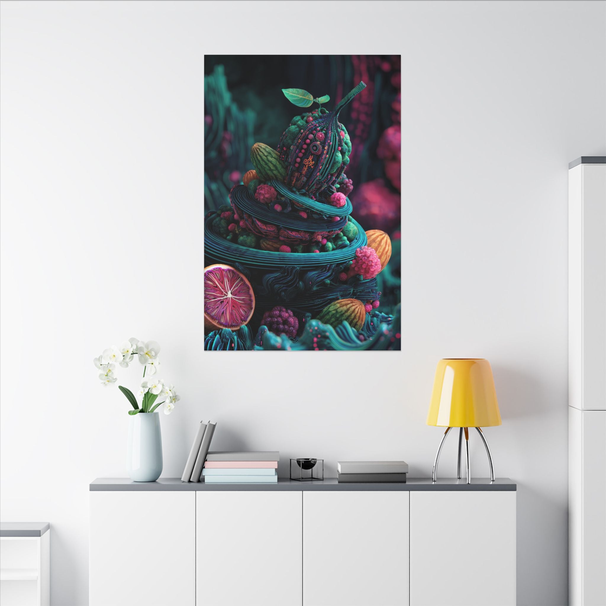 Surreal Fruit Fantasy Art - Vibrant Digital Design