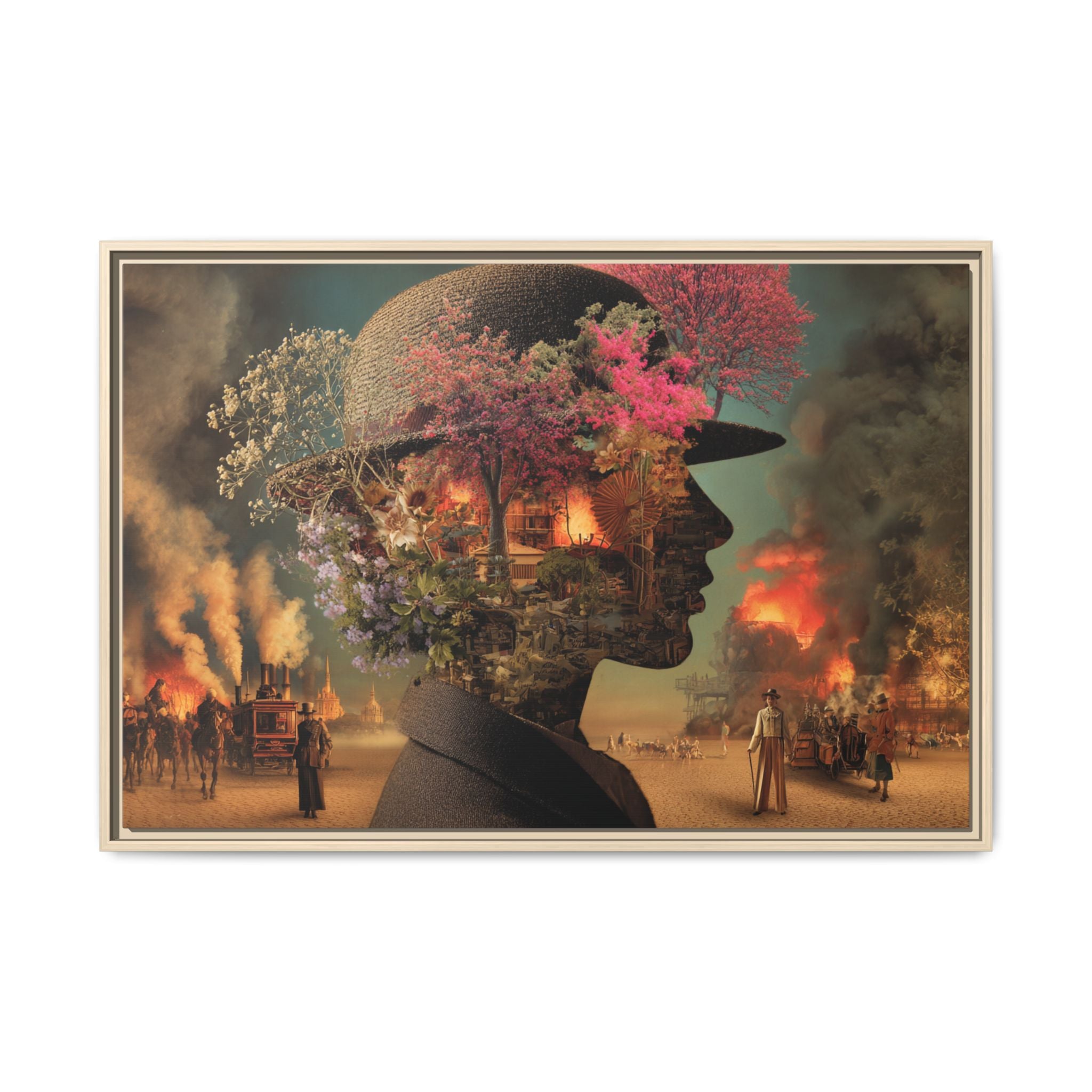 Surreal Botanical Portrait Art | Unique Digital Illustration