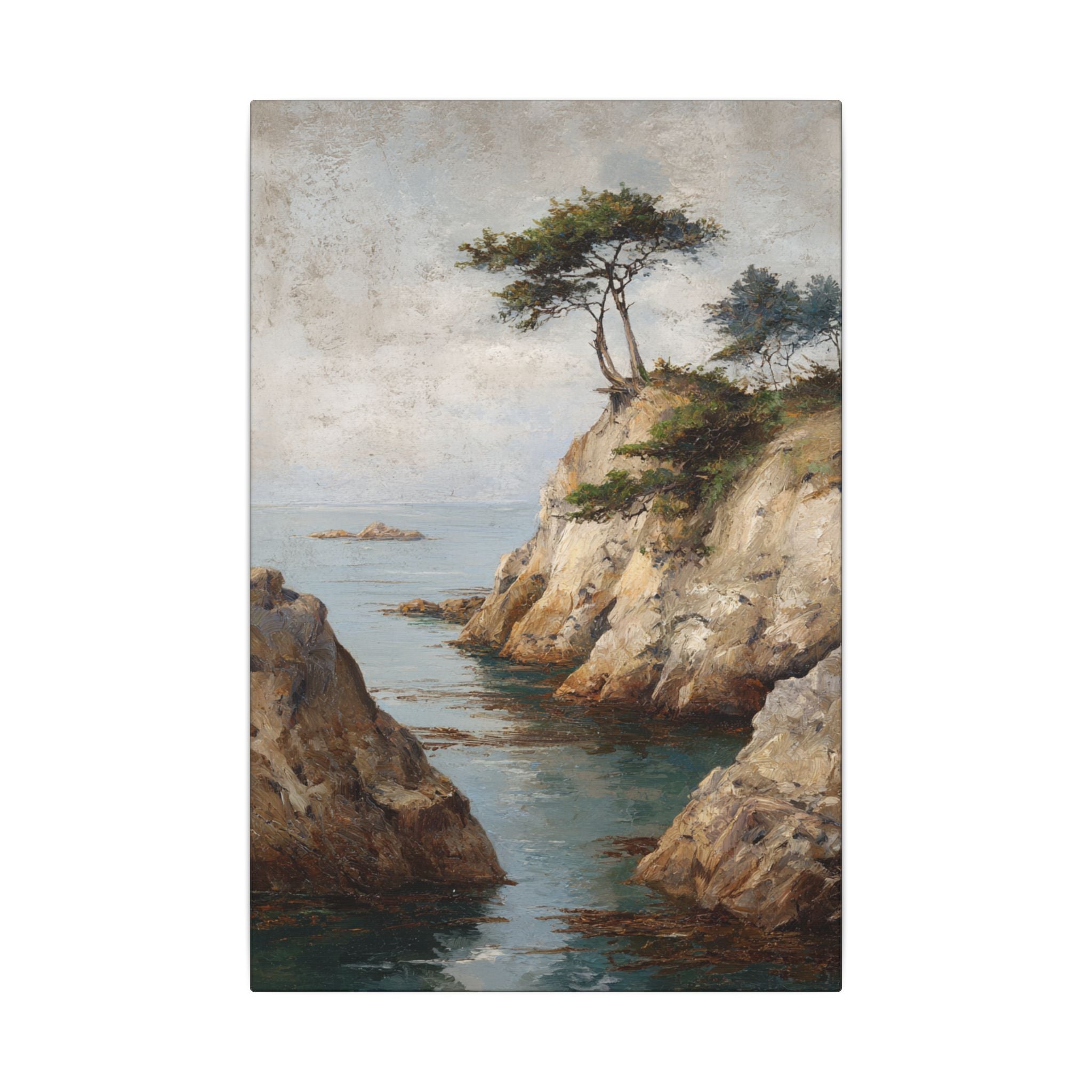 Serene Seaside Landscape Art - Tranquil Coastal Decor
