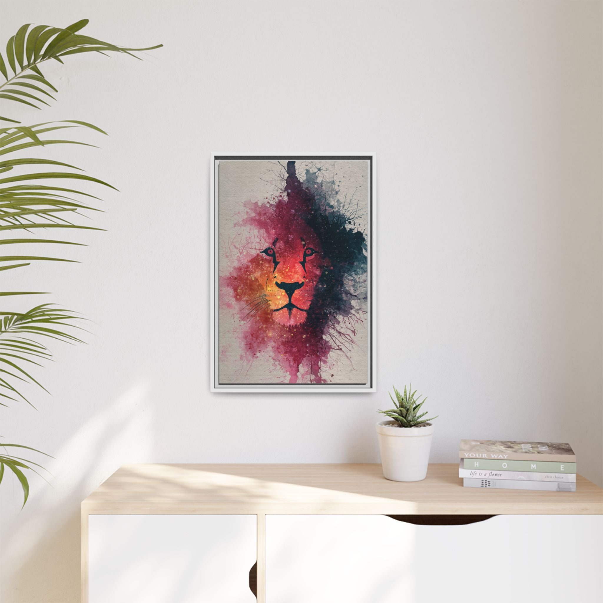 Majestic Lion Watercolor Art | Vibrant Animal Portrait