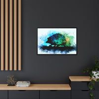 Hedgehog Silhouette Watercolor Art | Nature-Inspired Home Decor